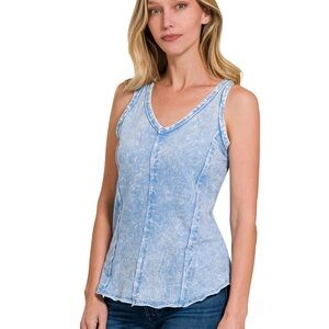 Zenana Outfitters Light Blue Tank Top